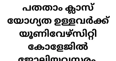 Job Opportunities in University for 10th Pass Candidates