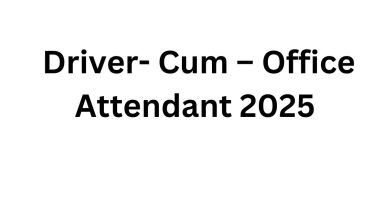 Driver-Cum-Office Attendant 2025