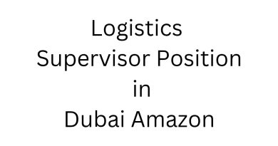 Logistics Supervisor Position Open in Dubai Amazon