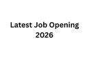 Latest Job Opening 2026