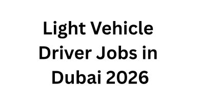 Light Vehicle Driver Jobs in Dubai 2026