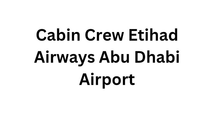 Cabin Crew Etihad Airways Abu Dhabi Airport