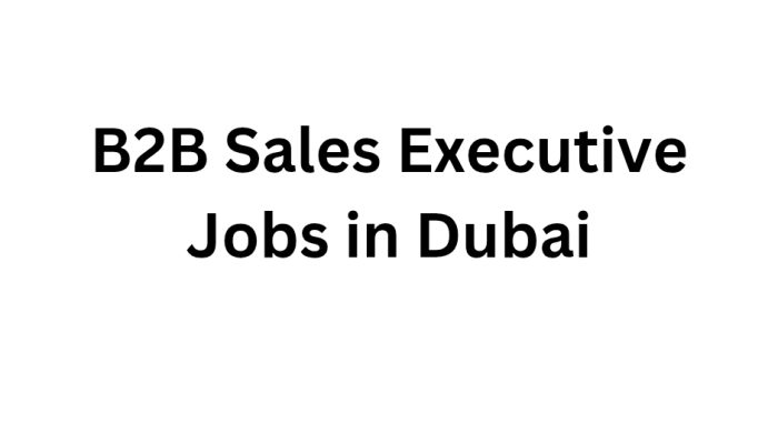 B2B Sales Executive Jobs in Dubai