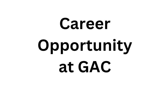 Career Opportunity at GAC
