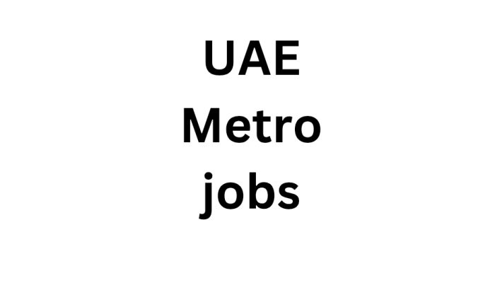 UAE Metro jobs