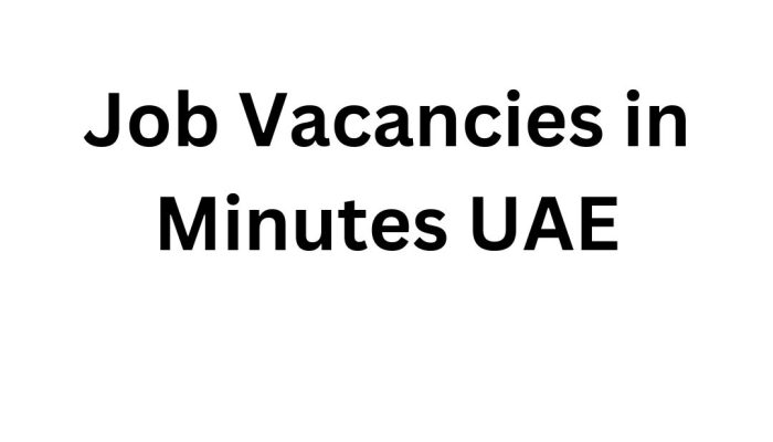 Job Vacancies in Minutes UAE