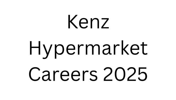Kenz Hypermarket Careers 2025