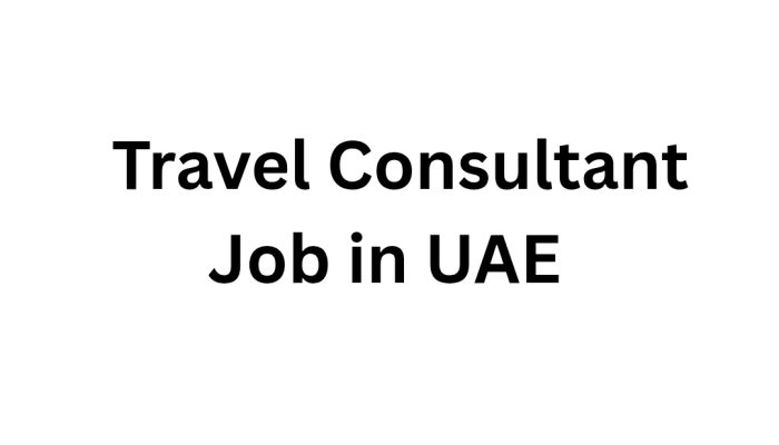 Travel Consultant Job in UAE