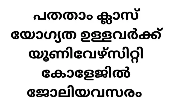 Job Opportunities in University for 10th Pass Candidates